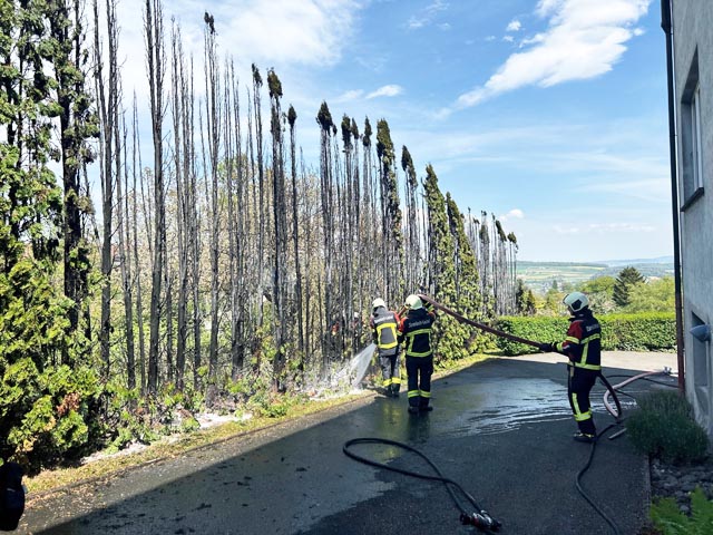 Brand in Leutwil. Foto: Polizei Aargau