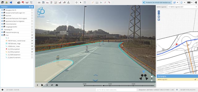 Befahrung Kantonsstrassen. Foto: © infra3D