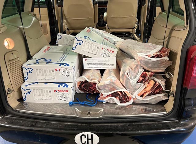 Das sichergestellte Fleisch. Foto: bazg