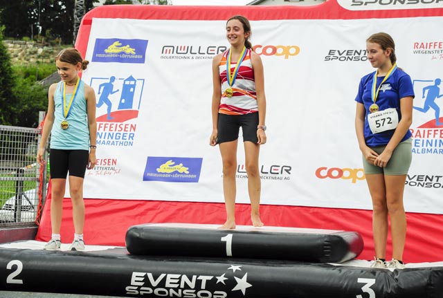 Die Schnellsten kamen aufs Podest. Foto: Franz Lustenberger