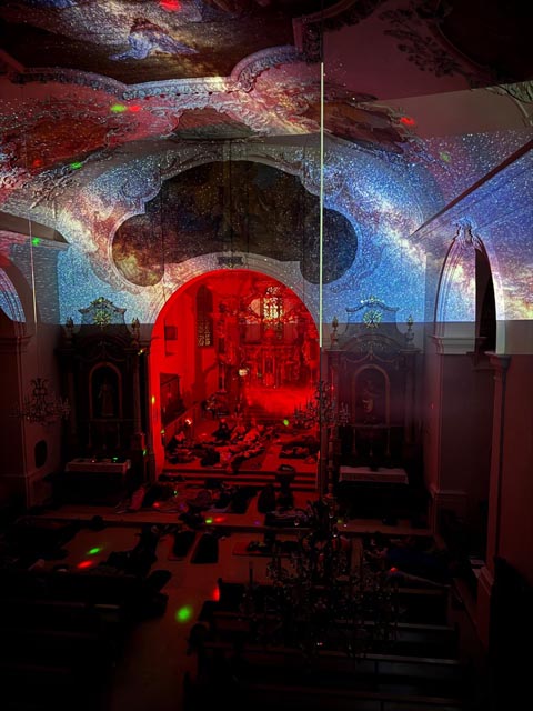 Nachtlager in der kath. Kirche Frick. Foto: zVg