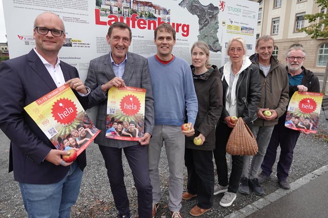 Das OK-Team der Hela 2024, von links Raffael Blaser, Roland Kaufmann, Marc Fischer, Corinne Herzog, Monika Ebner-Oeschger, Sigi Eschbach und John Warpelin. Foto: Peter Schütz