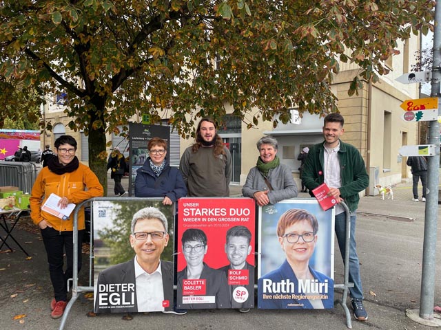 Laufenburg: Standaktion der SP an der Herbstmesse