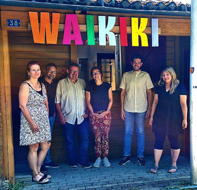 Treffen von Jugendarbeitenden mit dem SP-Grossrat Rolf Schmid (2. von rechts). Foto: zVg