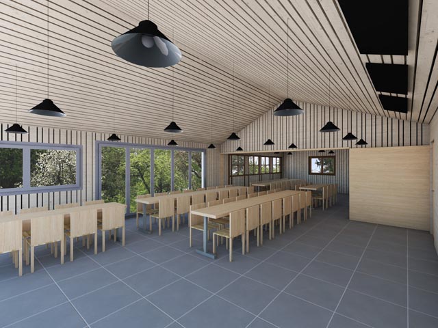 Visualisierung der sanierten Schützenstube. Foto: zVg