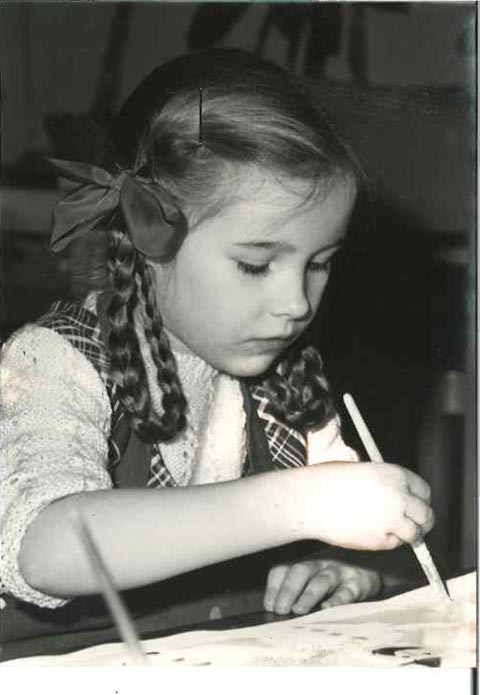 Schon als Kind begeisterte Malerin: Foto aus dem Privatarchiv der Porträtierten. 