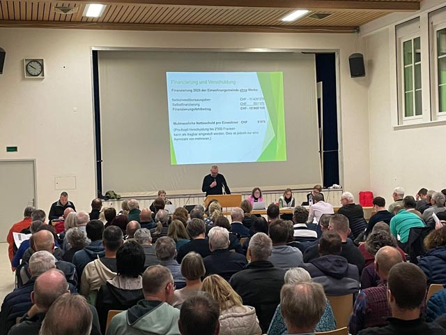 Gemeindeversammlung in Zeiningen. Foto: zVg