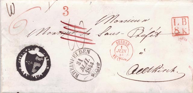Brief aus Rheinfelden 1844. Foto: zVg