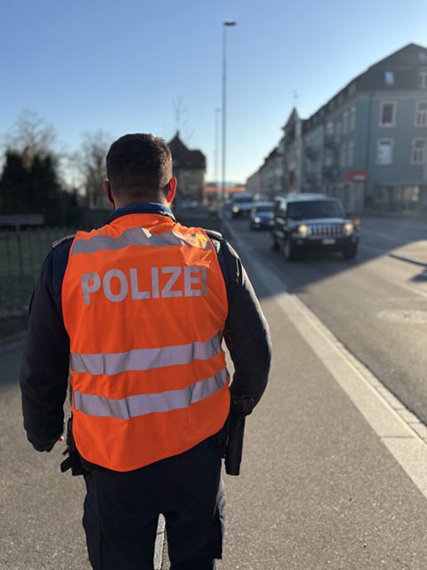 Verkehrskontrolle in Laufenburg. Foto: zVg