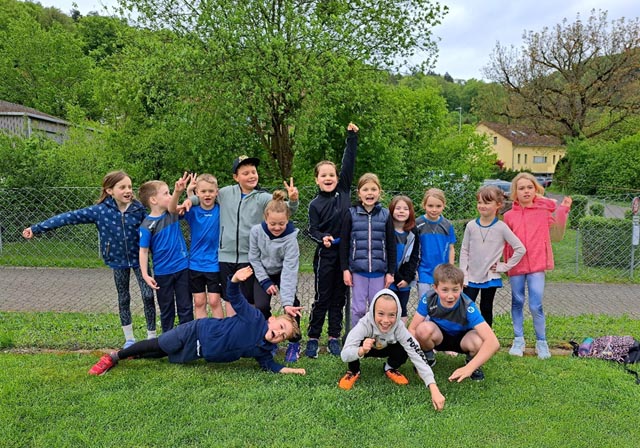 Gruppenbild der Jugi Münchwilen (Kategorien M/W7–M/W9). Foto: zVg