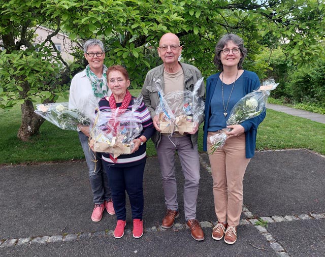 Von links: Evelyn Dillinger, Gaby Schulze, Sepp Amsler und Doris Schneider. Foto: zVg