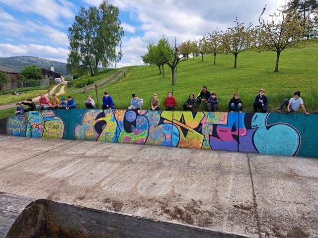 Graffitikurs auf dem Hübstel. Foto: zVg 