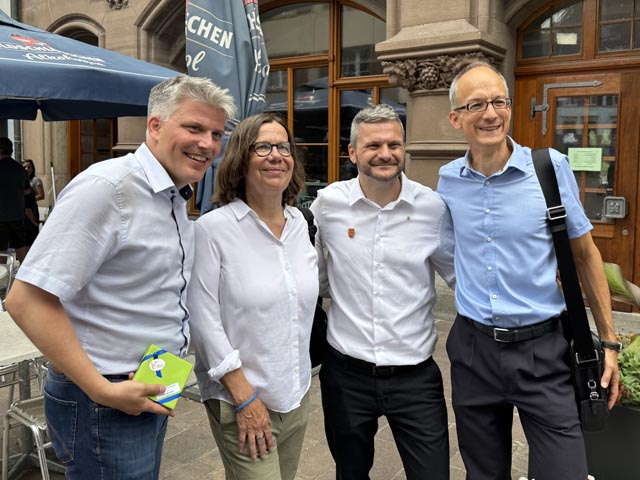 Von links: Benjamin Steiger, Martina Stricker, Joel Lässer, Dominik Burkhardt. Foto: zVg