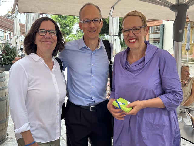 Von links: Martina Stricker, Dominik Burkhardt und Claudia Rohrer. Foto: zVg