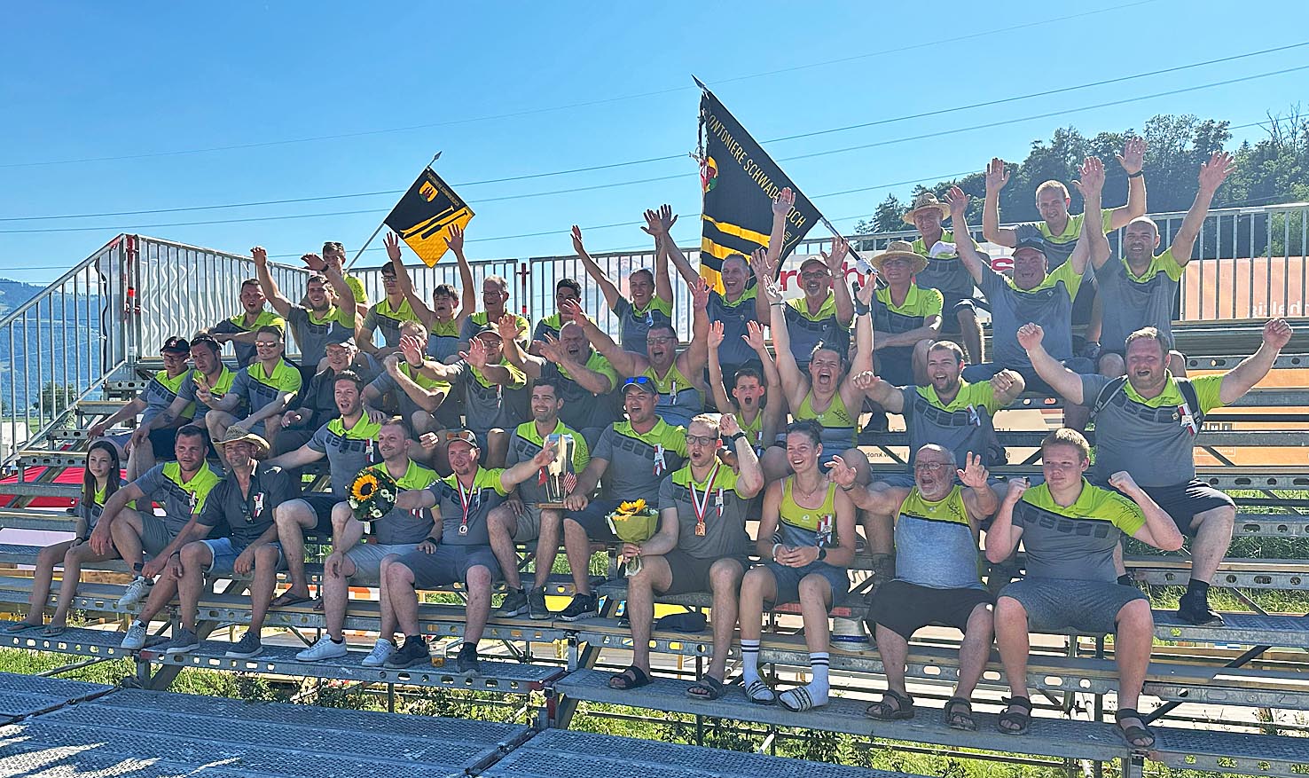 Die Pontoniere Schwaderloch blicken auf ein erfolgreiches Wochenende zurück. Foto: zVg