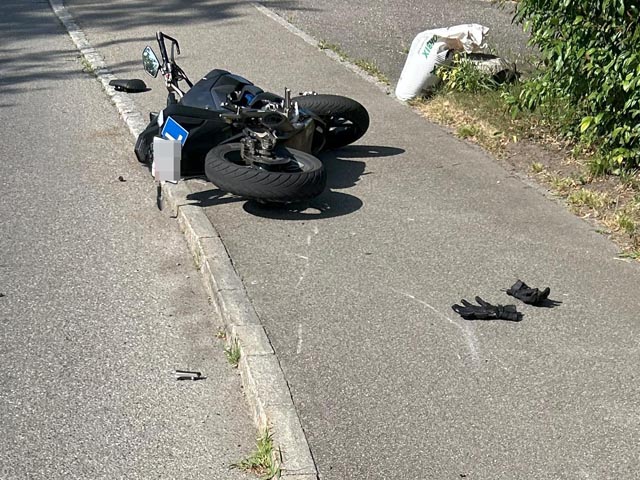Unfall in Möriken. Foto: Polizei AG