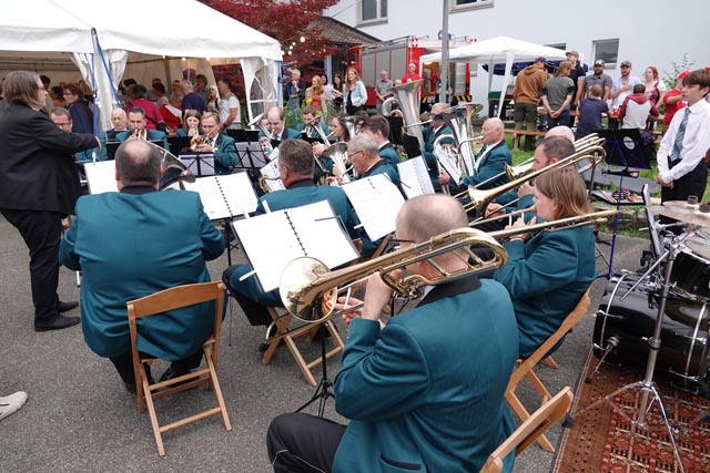 Die Musikgesellschaft Mettau spielte an der Bundesfeier auf. Foto: Peter Schütz
