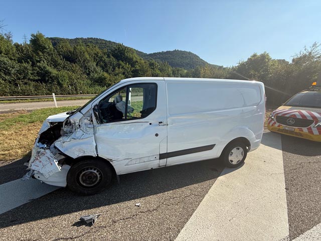 Selbstunfall in Frick. Foto: Polizei Aargau