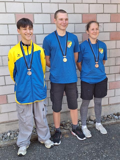 Erfolgreiche Gipf-Oberfricker: Gold für Jannnik Hohler und Bronce für Ria Boss. Foto: zVg