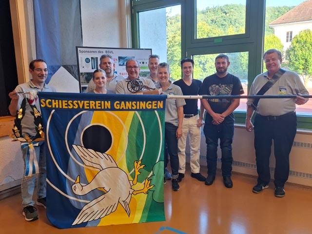 ie stolze Delegation des Schiessvereins Gansingen. Foto: zVg