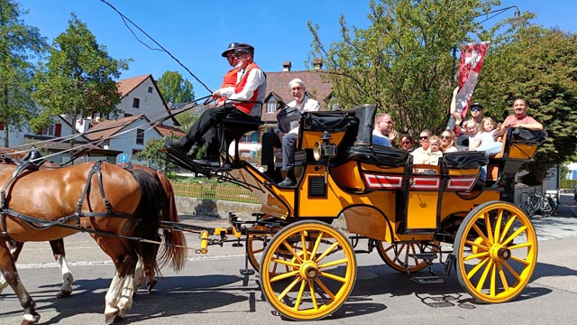 Original Postkutsche, wie sie zwischen Buus und Rheinfelden verkehrte. Foto: Stephan Schöttli