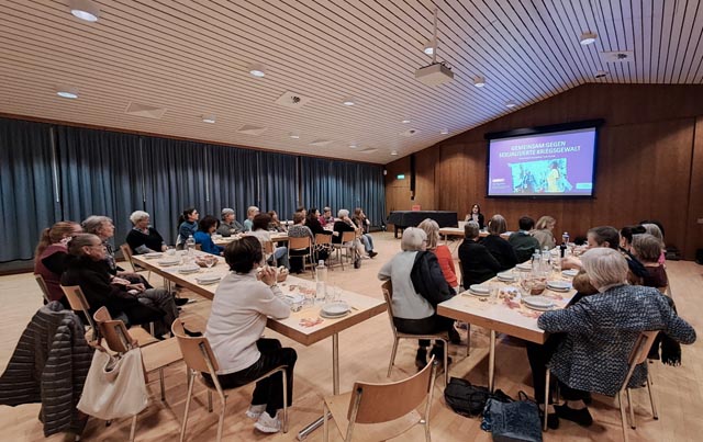 Inspirierender Vortragsabend mit Vera Haag Arbenz von Medica Mondiale. Foto: zVg