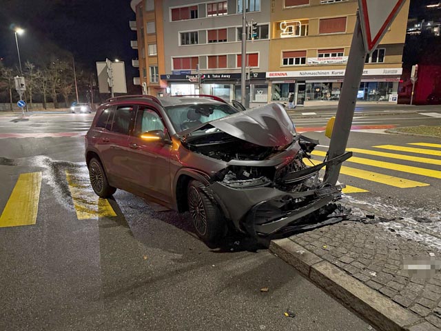 Unfall in Baden. Foto: Polizei AG