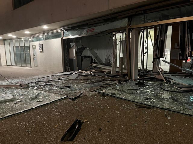 Der gesprengte Bankomat in Laufen