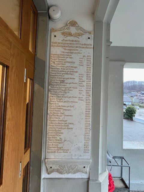 Gedenktafel. Foto: zVg