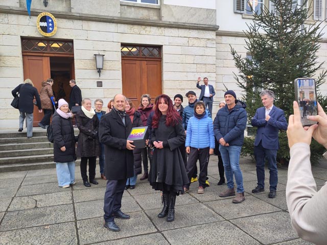 Übergabe der Petition. Foto: zVg