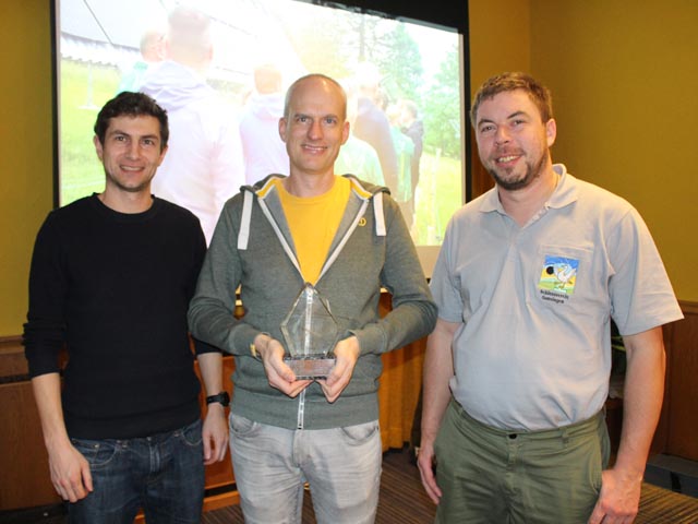 Gewinner kleine Meisterschaft (von links): Marco Jappert 3. Rang, Stefan Jäggi 1. Rang, Martin Weiss 2. Rang. Foto: zVg