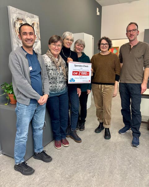  Spendenübergabe an die Tagesstätte des Roten Kreuzes in Frick. Foto: zVg