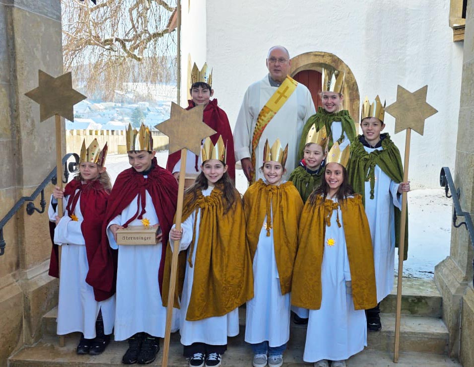 Die Sternsinger Herznach-Ueken sammelten fleissig für Kinder in Bangladesch. Foto: zVg
