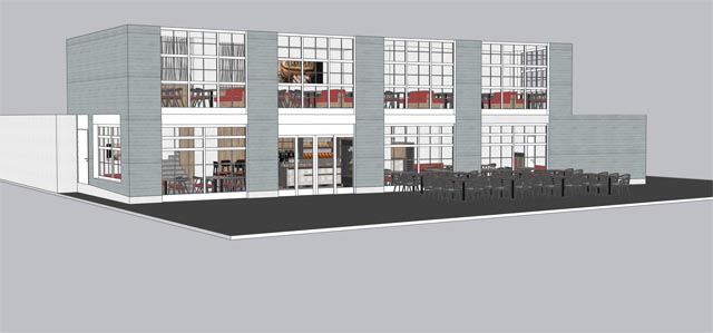 Geplant ist ein Jaisli-Beck über zwei Stockwerke mit Verkaufsbereich und Café. Foto: zVg