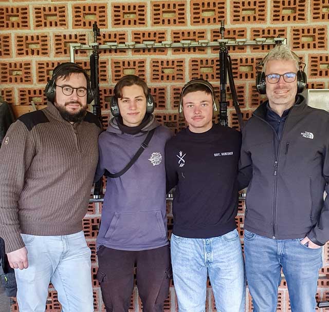 Die Neumitglieder von links: Emanuel Rube, Samuel Fichera, Dario Hunziker und Stephan Jeker. Foto: zVg