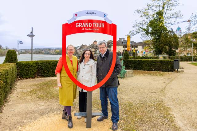 Claudia Rohrer, Stadtpräsidentin Rheinfelden; Stéphanie Berthoud, Geschäftsführerin Tourismus Rheinfelden; Franco Mazzi, Präsident Tourismus Rheinfelden (von links)